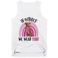 In October We Wear Pink Breast Cancer Pitbull Tank Top