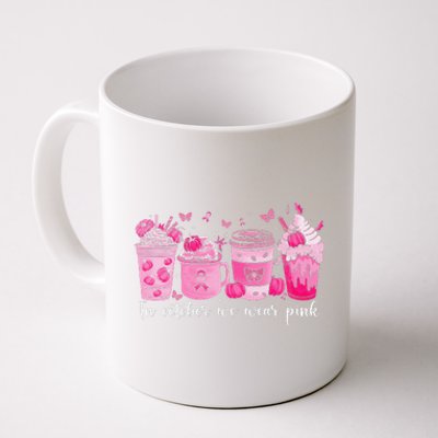 In October We Wear P.Ink Ribbon Pumpkin Spice Breast Cancer Gift Coffee Mug