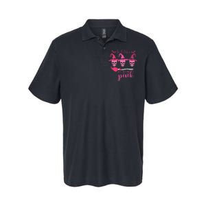 In October We Wear Pink Ribbon Witch Halloween Breast Cancer Softstyle Adult Sport Polo