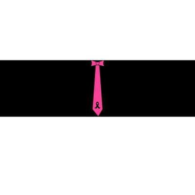 In October We Wear Pink Ribbon Tie Breast Cancer Awareness Bumper Sticker