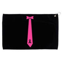 In October We Wear Pink Ribbon Tie Breast Cancer Awareness Grommeted Golf Towel