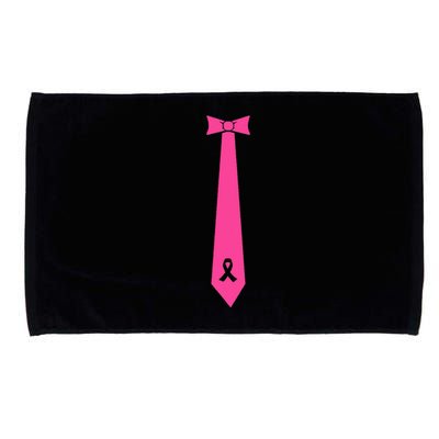 In October We Wear Pink Ribbon Tie Breast Cancer Awareness Microfiber Hand Towel