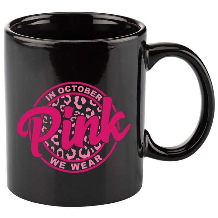 In October We Wear Pink 11oz C Handle Ceramic Mug
