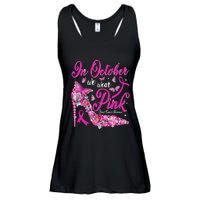 In October We Wear Pink Butterflies Breast Cancer Awareness Ladies Essential Flowy Tank