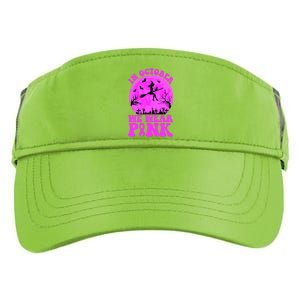 In October We Wear Pink Breast Cancer Halloween Witch Adult Drive Performance Visor