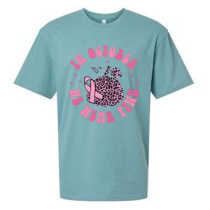 In October We Wear Pink Breast Cancer Awareness Fall Pumpkin Sueded Cloud Jersey T-Shirt