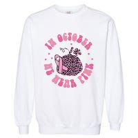 In October We Wear Pink Breast Cancer Awareness Fall Pumpkin Garment-Dyed Sweatshirt