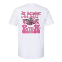 In October We Wear Pink Breast Cancer Awareness Fall Pumpkin Softstyle CVC T-Shirt