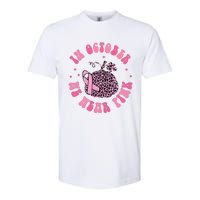 In October We Wear Pink Breast Cancer Awareness Fall Pumpkin Softstyle CVC T-Shirt