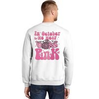 In October We Wear Pink Breast Cancer Awareness Fall Pumpkin Sweatshirt