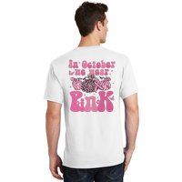 In October We Wear Pink Breast Cancer Awareness Fall Pumpkin T-Shirt