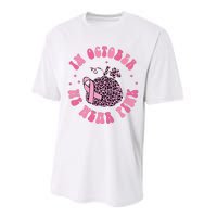 In October We Wear Pink Breast Cancer Awareness Fall Pumpkin Performance Sprint T-Shirt