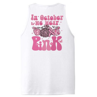 In October We Wear Pink Breast Cancer Awareness Fall Pumpkin PosiCharge Competitor Tank