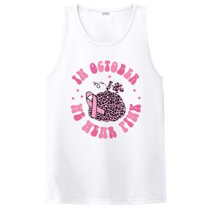 In October We Wear Pink Breast Cancer Awareness Fall Pumpkin PosiCharge Competitor Tank