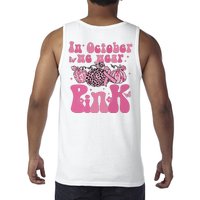 In October We Wear Pink Breast Cancer Awareness Fall Pumpkin Tank Top