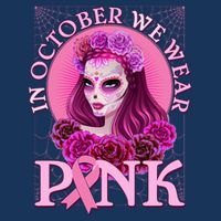 In October We Wear Pink Day Of The Dead Breast Cancer Warrior Baby Bodysuit