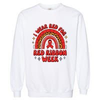 In October We Wear Red Ribbon Week Awareness Drugfree Garment-Dyed Sweatshirt