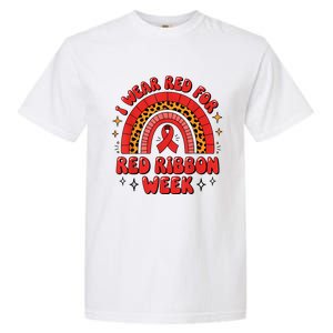 In October We Wear Red Ribbon Week Awareness Drugfree Garment-Dyed Heavyweight T-Shirt