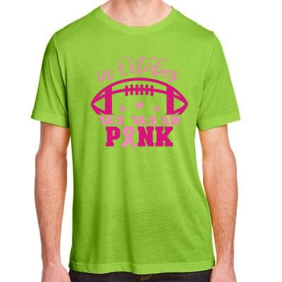 In October We Wear Pink Football Ribbon Adult ChromaSoft Performance T-Shirt