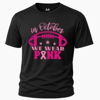 In October We Wear Pink Football Ribbon Performance Shirt