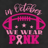 In October We Wear Pink Football Ribbon Beanie