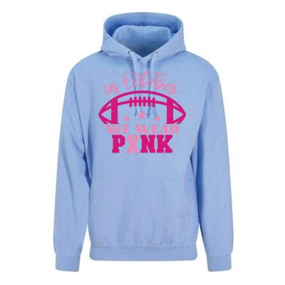 In October We Wear Pink Football Ribbon Unisex Surf Hoodie