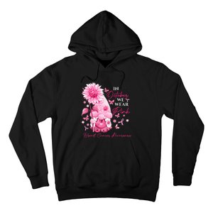 In October We Wear Pink Gnomes Gnome Breast Cancer Awareness Hoodie