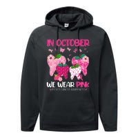 In October We Wear Breast Cancer Awareness Dental Performance Fleece Hoodie