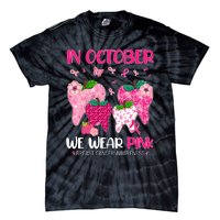 In October We Wear Breast Cancer Awareness Dental Tie-Dye T-Shirt