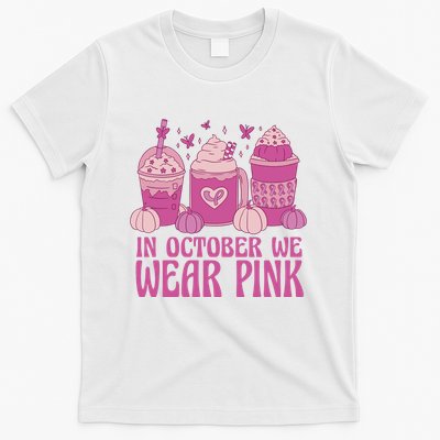 In October We Wear Pink Autumn Pumpkin Coffee T-Shirt
