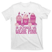 In October We Wear Pink Autumn Pumpkin Coffee T-Shirt