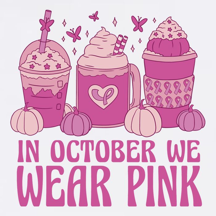 In October We Wear Pink Autumn Pumpkin Coffee Bucket Hat