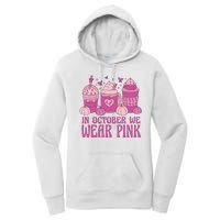 In October We Wear Pink Autumn Pumpkin Coffee Women's Pullover Hoodie