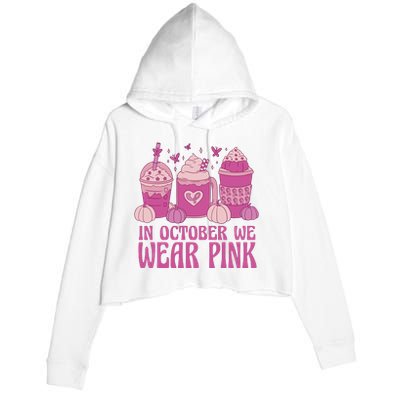 In October We Wear Pink Autumn Pumpkin Coffee Crop Fleece Hoodie