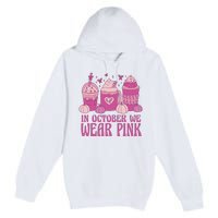 In October We Wear Pink Autumn Pumpkin Coffee Premium Pullover Hoodie