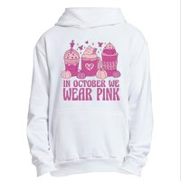 In October We Wear Pink Autumn Pumpkin Coffee Urban Pullover Hoodie