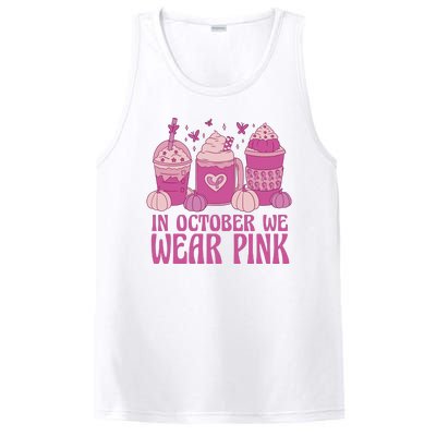 In October We Wear Pink Autumn Pumpkin Coffee PosiCharge Competitor Tank