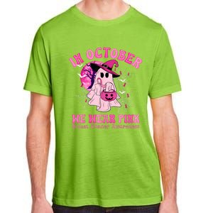 In October We Wear Ghost Witch Breast Cancer Awareness Adult ChromaSoft Performance T-Shirt