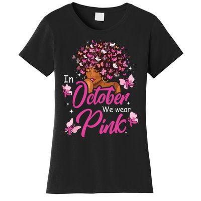 In October We Wear Pink African American Costume Women's T-Shirt