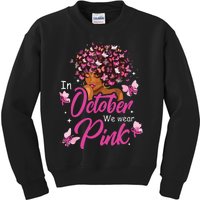 In October We Wear Pink African American Costume Kids Sweatshirt