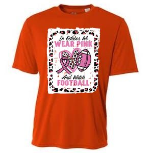 In October We Wear Pink And Watch Football Breast Cancer Cooling Performance Crew T-Shirt