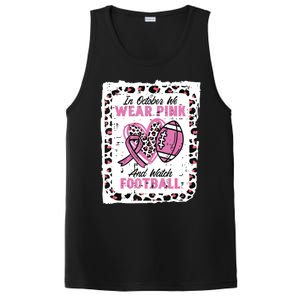 In October We Wear Pink And Watch Football Breast Cancer PosiCharge Competitor Tank