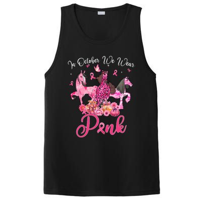 In October We Wear Horse And Pumpkin Breast Cancer PosiCharge Competitor Tank