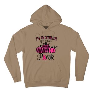 In October We Wear Pink Thanksgiving Breast Cancer Awareness Hoodie