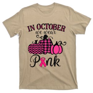 In October We Wear Pink Thanksgiving Breast Cancer Awareness T-Shirt