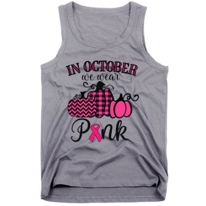 In October We Wear Pink Thanksgiving Breast Cancer Awareness Tank Top