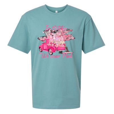 In October We Wear Pink For Breast Cancer Awareness Month Sueded Cloud Jersey T-Shirt