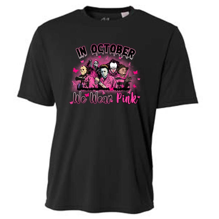 In October We Wear Pink Scary Movies Breast Cancer Cooling Performance Crew T-Shirt