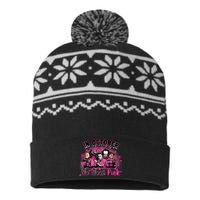 In October We Wear Pink Scary Movies Breast Cancer USA-Made Snowflake Beanie