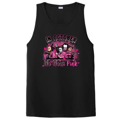 In October We Wear Pink Scary Movies Breast Cancer PosiCharge Competitor Tank